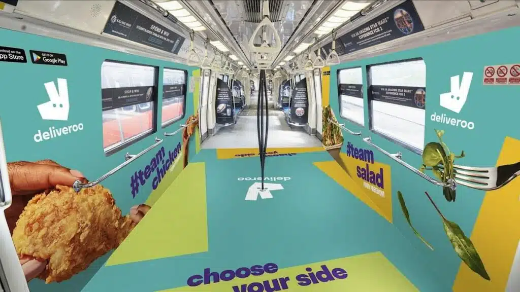 Deliveroo Tram interior
