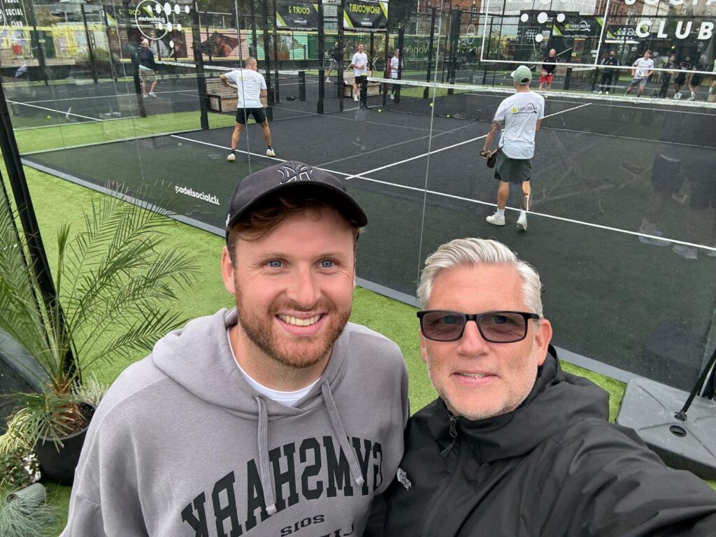 Harry and Neil at PadelFest 2025