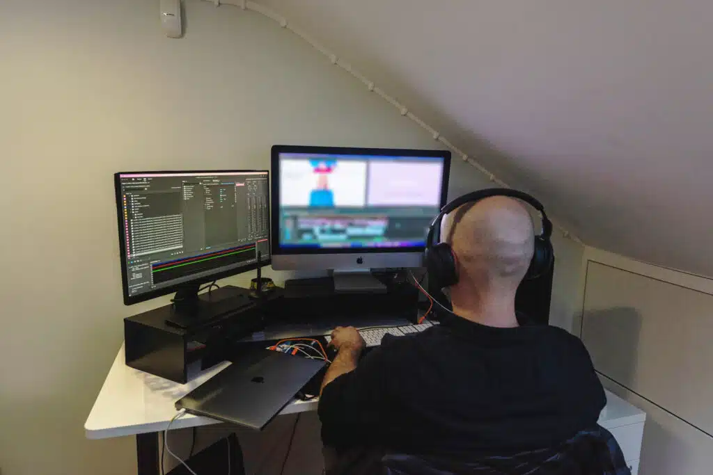 Marian creating content
