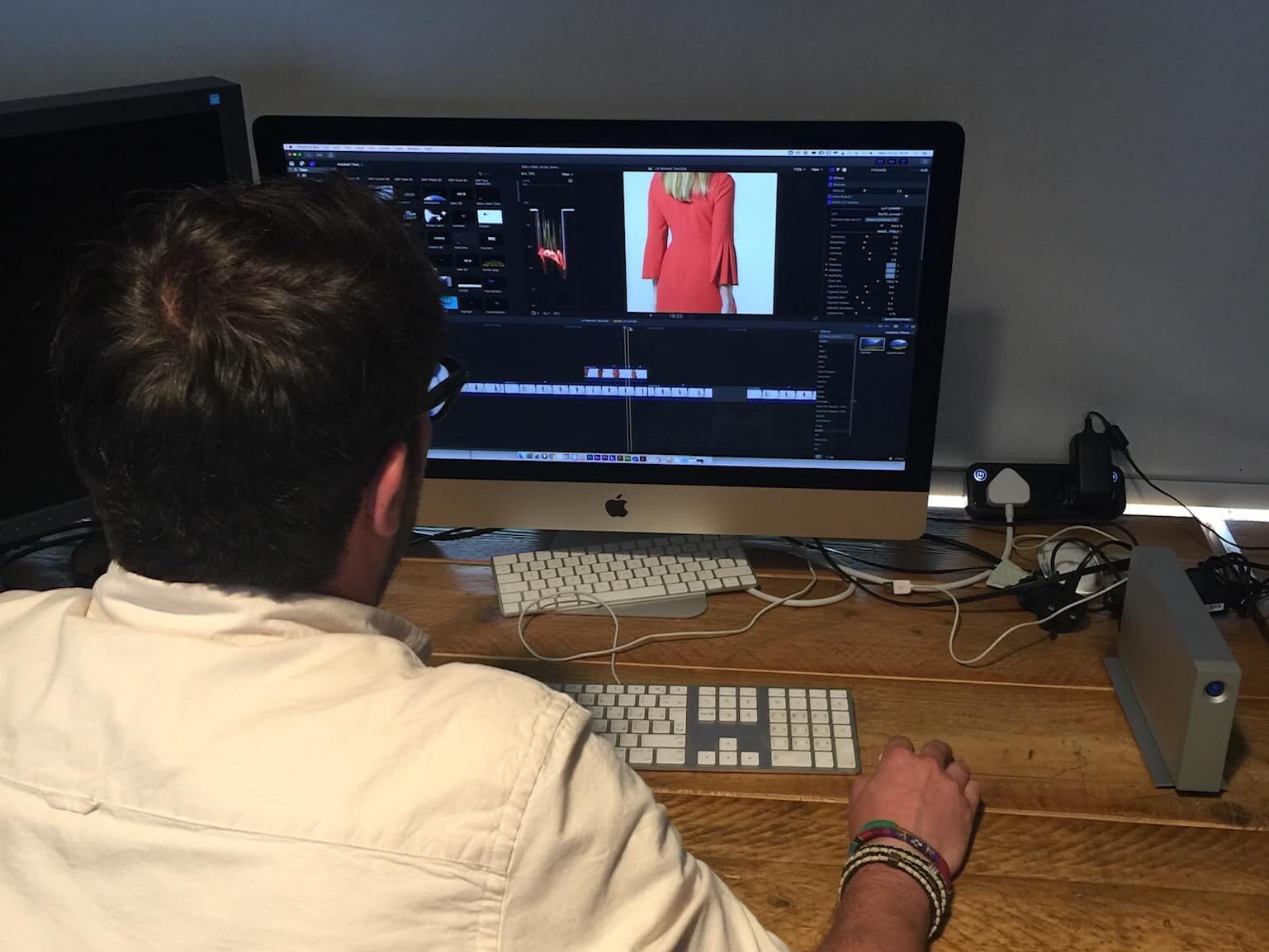 Jam team member working on a storytelling narrative for a video edit. 