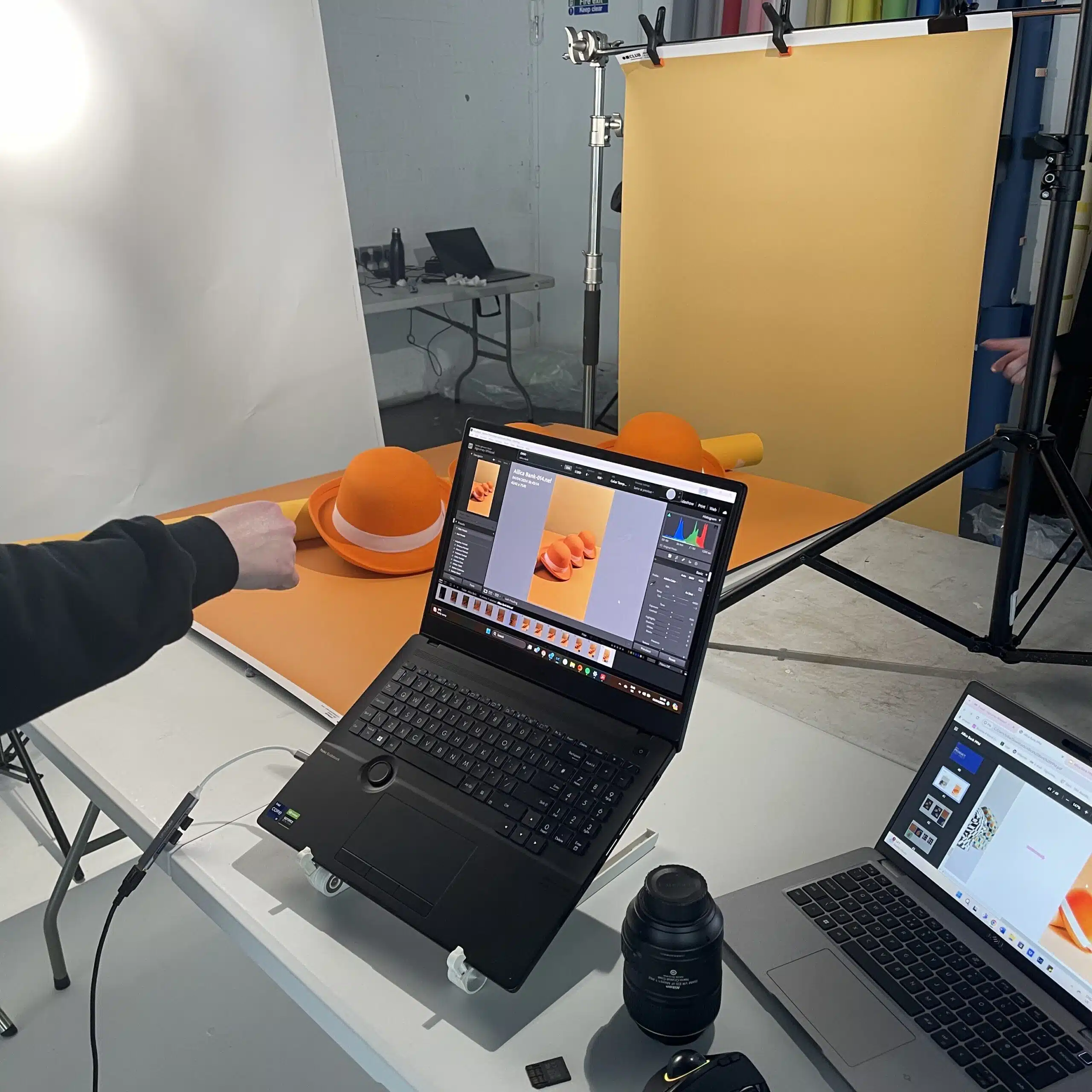 Content shoot where images and text will have to be localized. 